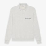 ESSENTIALS Fear of God Long Sleeve Polo Gray Sweatshirt