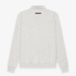 ESSENTIALS Fear of God Long Sleeve Polo Gray Sweatshirt