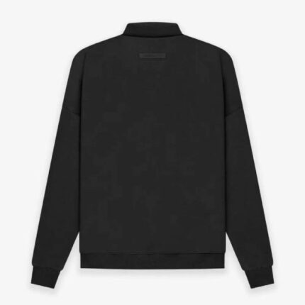 ESSENTIALS Fear of God Long Sleeve Polo Sweatshirt Black