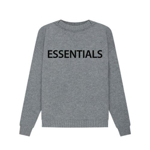 Essentials Overlapped Sweater Gray Essentials Overlapped Sweater Gray